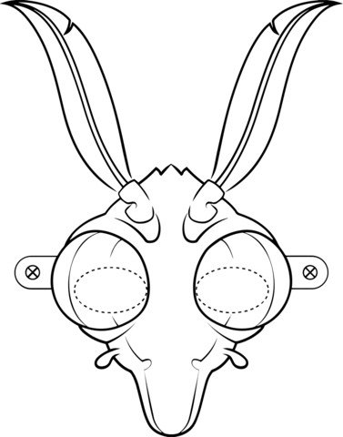 Moth Mask Coloring Page